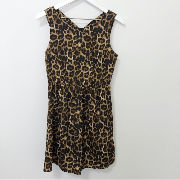 Forever 21 Animal Print Cross Back Mini Dress - Picture 5 of 6